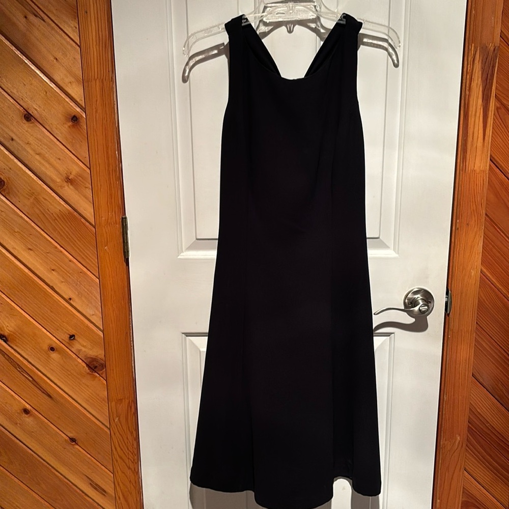Classy, stylish, flattering black formal dress.